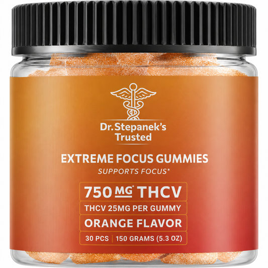 Dr. Stepanek's Trusted Extreme Focus Gummies – 750mg THCV (Orange)