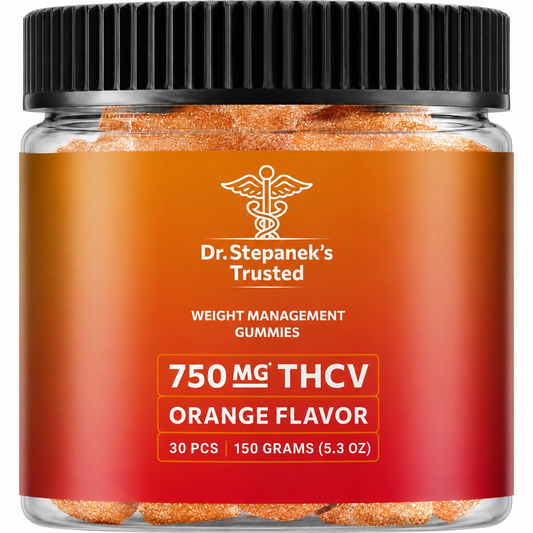 Dr. Stepanek's Trusted Weight Management Gummies – 750mg THCV (Orange)